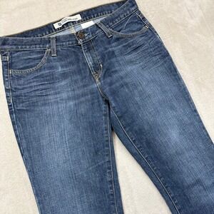 Vintage GAP Jeans Women's‎ 6 Long and Lean Whiskered Dark Wash Flare Trouser Hem